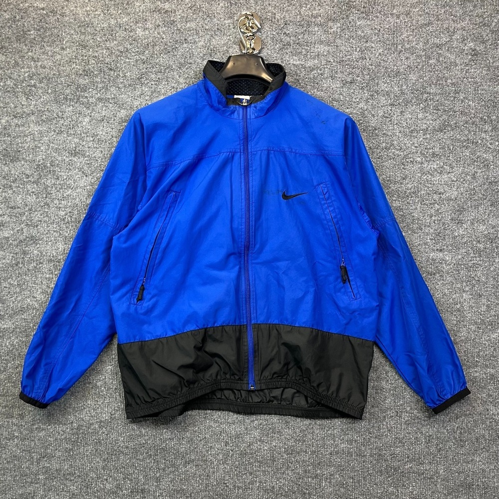 Vintage Nike Cycle Oregon VIII Windbreaker Jacket Men's Blue Black Full Zip - M